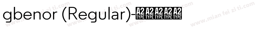 gbenor (Regular)字体转换